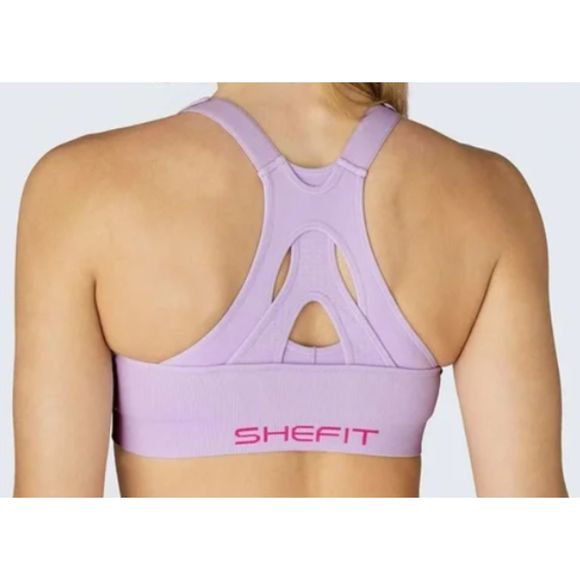 Shefit Size Luxe Large Lilac Purple and Pink Low Impact Adjustable Sports Bra - Picture 2 of 8